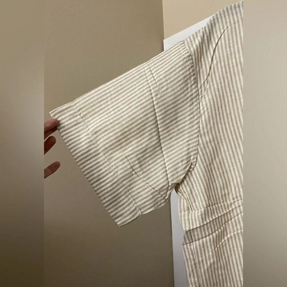 NWT Rag & Bone Beige Reed Stripe Shirt Size Small - Picture 8 of 10
